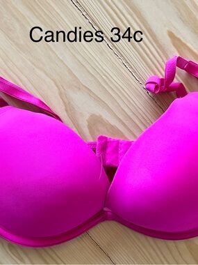 Candie's Hot Pink Push-Up Bra